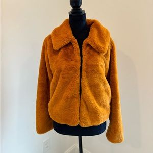 Faux fur women jacket